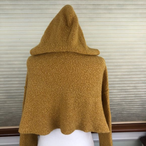 Free People Mousse Cropped Hoodie Boho Cottagecore Cozy Sweater Comfy - Picture 7 of 13